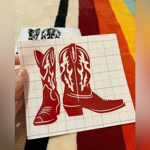Cowboy Boots Vinyl Decal 🤠